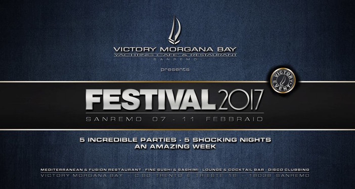 Si alza il sipario al Victory Morgana Bay, una settimana di grandi eventi per il Festival di Sanremo Si alza il sipario al Victory Morgana Bay, una settimana di grandi eventi per il Festival di Sanremo