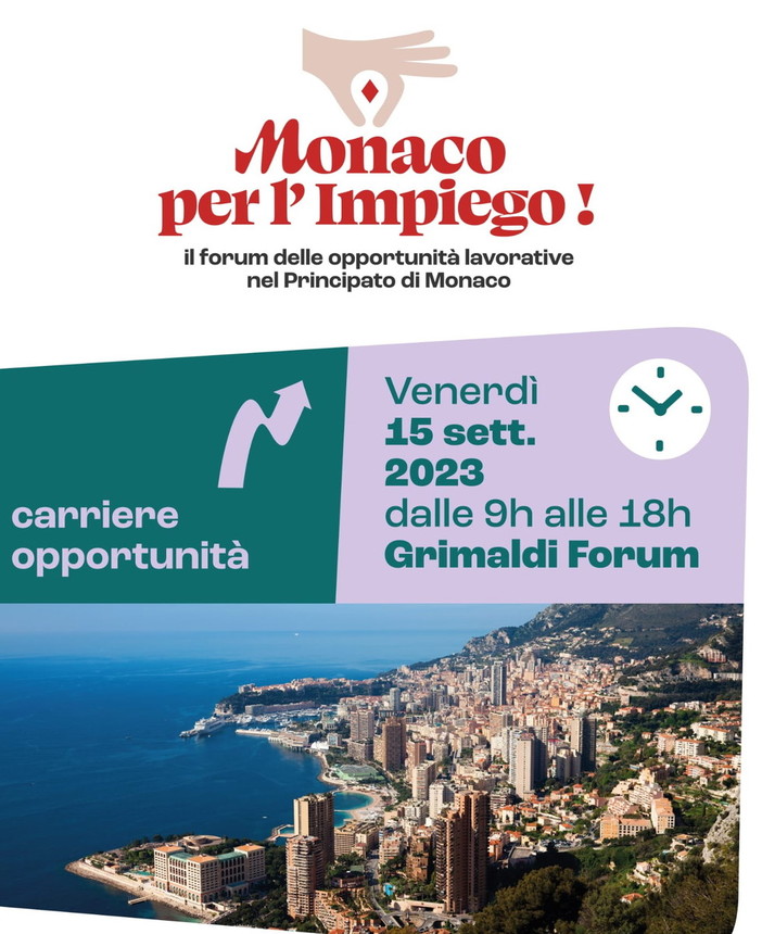 Venerdì prossimo al Grimaldi Forum una occasione per chi cerca lavoro Venerdì prossimo al Grimaldi Forum una occasione per chi cerca lavoro