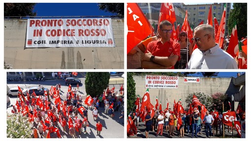 "Pronto soccorso in codice rosso" la CGIL manifesta a sostegno della sanità pubblica (foto e video)