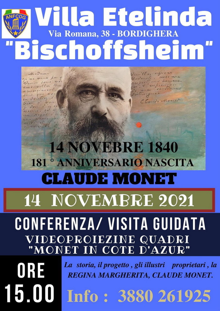 Bordighera: nell'anniversario della nascita, conferenza e visita a Villa Etelinda Bishoffsheim