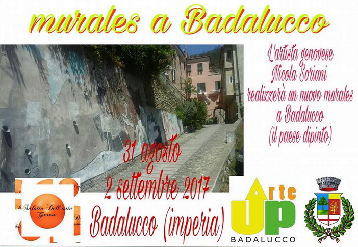 Badalucco: dal 30 agosto un nuovo murales che farà da biglietto da visita all'ingresso del paese