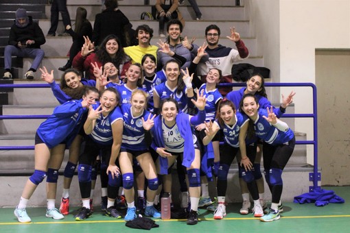 La Maurina Strescino Imperia festeggia il derby vinto contro la NSC Imperia nel campionato di Serie D femminile