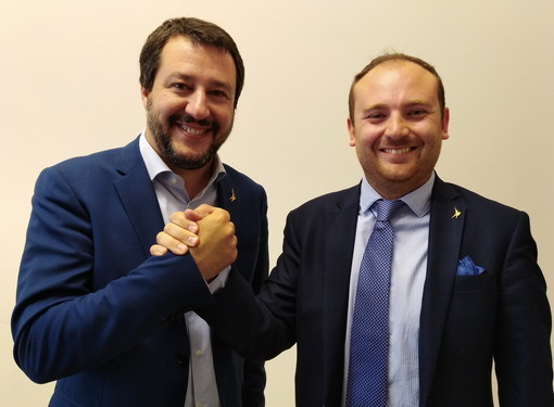 Matteo Salvini e Flavio Di Muro