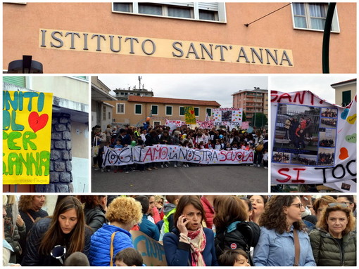 Vallecrosia: “Sant’Anna nel cuore, Sant’Anna nostro amore”, manifestazione di protesta per dire 'No' alla chiusura (Foto e Video)