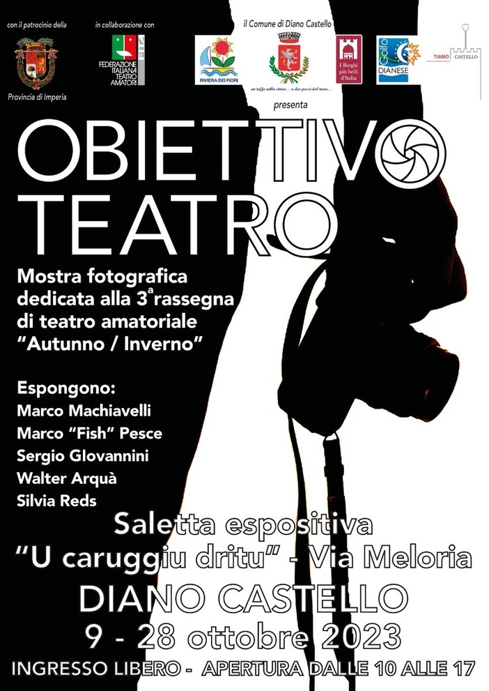 A Diano Castello l'inaugurazione della mostra fotografica “Obiettivo Teatro” A Diano Castello l'inaugurazione della mostra fotografica “Obiettivo Teatro”
