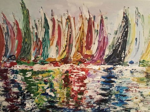 Badalucco: sabato all'Art Gallery il vernissage della personale di Mariella Tissone. Quadri ed accessori di moda dipinti a mano Badalucco: sabato all'Art Gallery il vernissage della personale di Mariella Tissone. Quadri ed accessori di moda dipinti a mano