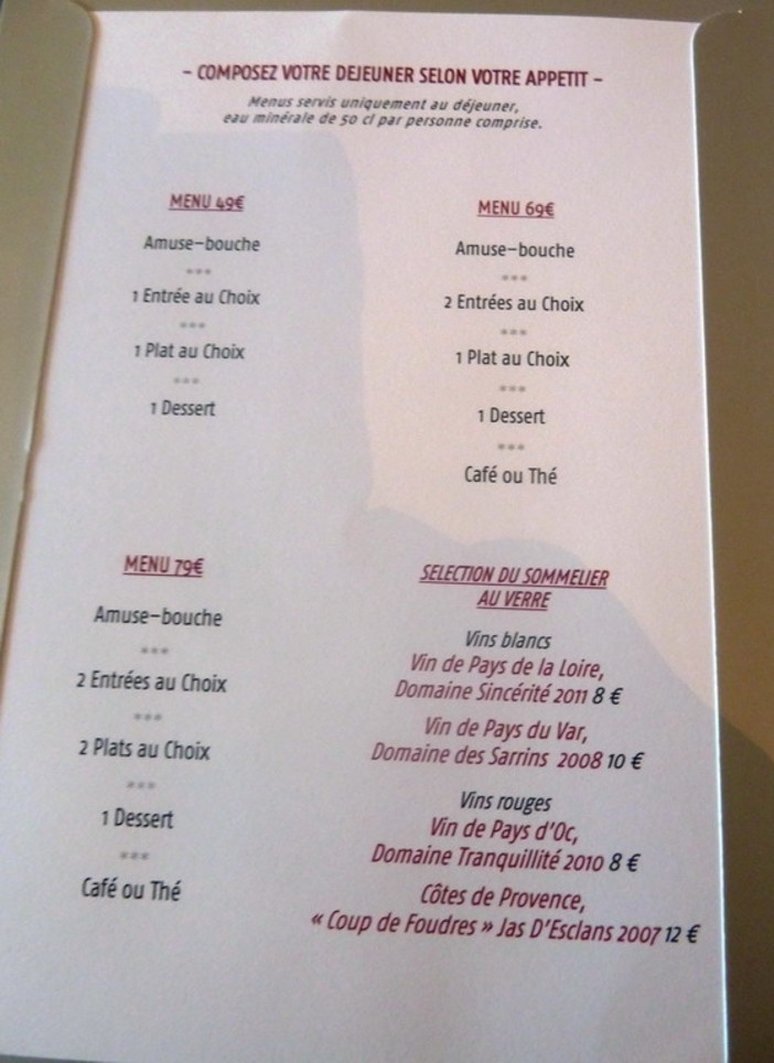 Costo dei vini da Robuchon in Costa Azzurra: le domande di Mauro Marelli e la risposta di Luigino Filippi