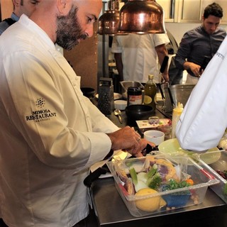 Lo chef Manuel Marchetta del Mimosa Restaurant di Sanremo protagonista del quarto incontro di "in the kitchen tour"