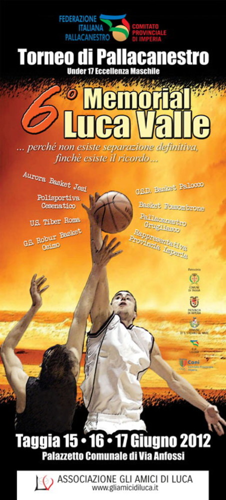 Basket: da venerdì torna il memorial Luca Valle, il programma della sesta edizione Basket: da venerdì torna il memorial Luca Valle, il programma della sesta edizione