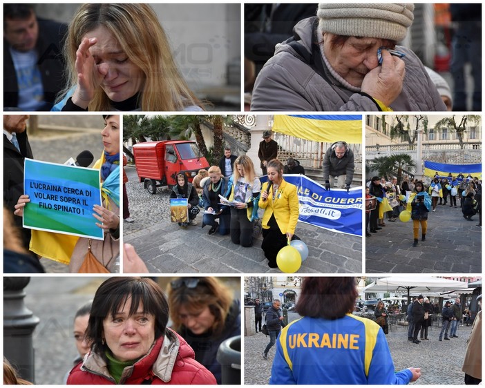 Sanremo: in 200 tra canti e tanta commozione per sostenere l'Ucraina a un anno dall'invasione russa (Foto e Video)