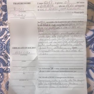 Imperia: multato per 300 euro dopo aver conferito l'immondizia cittadino farà ricorso (Foto)