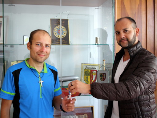 Imperia: Michael Sackmann da Friedrichshafen ricevuto a Palazzo Civico dall'Assessore alla Promozione Turistica Simone Vassallo