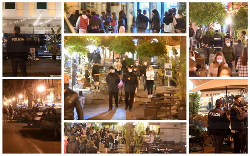 Sanremo: movida e controlli ieri sera nel centro della città, un buon primo venerdì con le chiusure alle 23 (Foto)