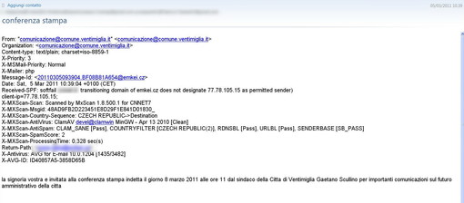 Ventimiglia: mail inviata da un hacker, intervento e domande di un nostro lettore