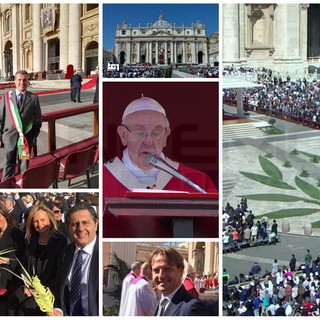 Si rinnova la tradizione dei “parmureli” di Sanremo alle celebrazioni per la Domenica delle Palme in piazza San Pietro a Roma (Foto)