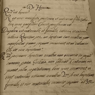 La rubrica “Alle origini della nostra civiltà” alla scoperta di un manoscritto del '700 sull'eresia