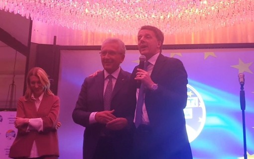 Matteo Renzi con Gianfranco Librandi, candidato alle elezioni europee con Stati Uniti d'Europa