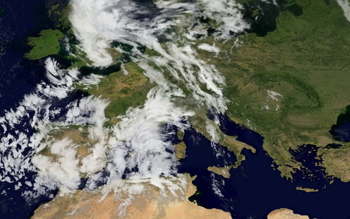 L'immagine delle 6 d questa mattina dal Meteosat