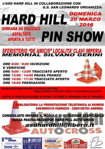 Imperia: domenica allo sferisterio di Clavi si terrà  l'Hard Hill Pin Show - I Memorial Silvano Gerini