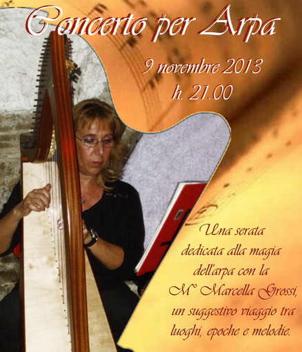 Imperia: sabato prossimo all'Antica Compagnia Portuale incontro con l'arpa di Marcella Grossi