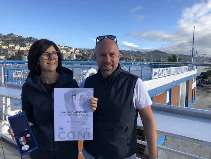 Sanremo: a Monica Albarelli (Canottieri Sanremo) la Palma d’Argento al merito al tecnico del Coni