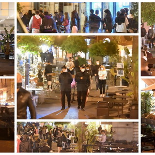 Sanremo: movida e controlli ieri sera nel centro della città, un buon primo venerdì con le chiusure alle 23 (Foto)