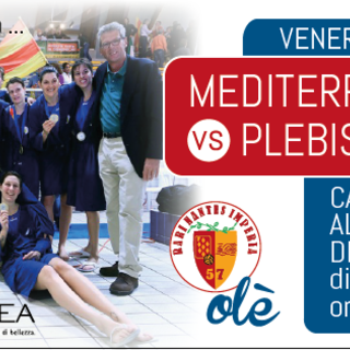 Pallanuoto: domani sera in diretta su RaiSport 2 la Mediterranea Imperia contro il Plebiscito Padona Pallanuoto: domani sera in diretta su RaiSport 2 la Mediterranea Imperia contro il Plebiscito Padona