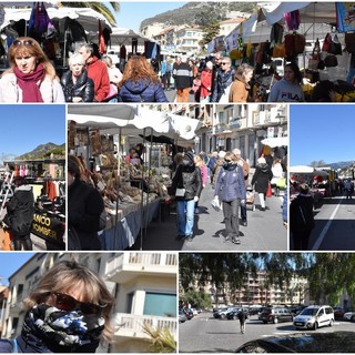 Ventimiglia: mercato semi deserto e 90% in meno di francesi (alcuni con la mascherina), preoccupati il sindaco e gli ambulanti (Foto e Video)