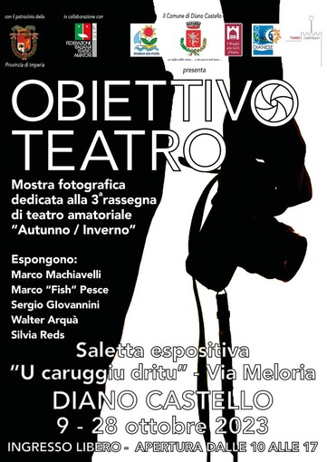 A Diano Castello l'inaugurazione della mostra fotografica “Obiettivo Teatro” A Diano Castello l'inaugurazione della mostra fotografica “Obiettivo Teatro”