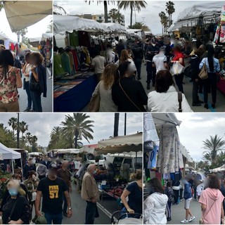 Le immagini dal mercato del lungomare