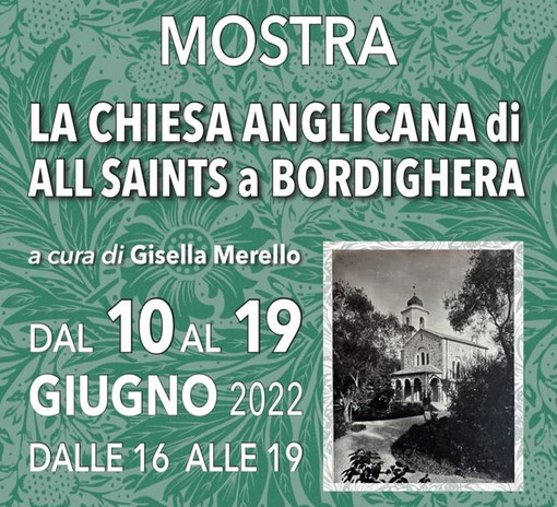 Bordighera: venerdì prossimo all'ex Chiesa Anglicana doppio appuntamento con la cultura