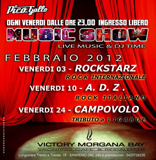 Sanremo. questa sera al Victory morgana Bay appuntamento del 'Pico' con i 'Cabine 13'