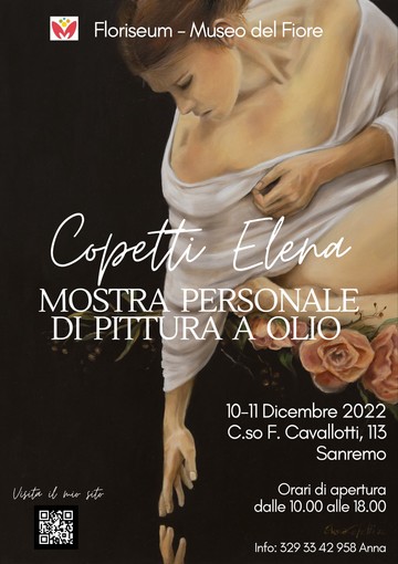 Sanremo: sabato e domenica la mostra personale di pittura di Elena Copetti Sanremo: sabato e domenica la mostra personale di pittura di Elena Copetti