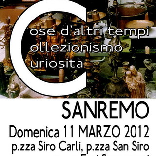 Sanremo: domenica 11 marzo nel centro della città torna il 'Mercatino dell'antiquariato'