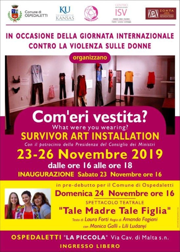Ospedaletti: sabato prossimo a 'La Piccola', inaugurazione mostra 'Com’eri vestita? Ospedaletti: sabato prossimo a 'La Piccola', inaugurazione mostra 'Com’eri vestita?