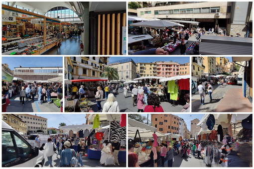 Sanremo: primo mercato del sabato con tanti clienti, c'è il ritorno dei francesi e si sono visti anche alcuni turisti (Foto)
