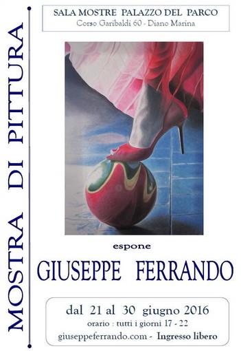 Diano Marina: domani al Palazzo del Parco l'inaugurazione della mostra personale di Giuseppe Ferrando