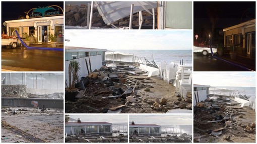 Sanremo: nella notte la mareggiata 'invade' il Living Garden, vetrate distrutte e gravi danni (Foto)