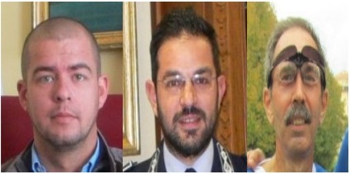 Da sinistra: l'ex assessore Roberto Manduca, il vice comandante Francesco Parrella e il sovraintendente capo Bruno Chieno Da sinistra: l'ex assessore Roberto Manduca, il vice comandante Francesco Parrella e il sovraintendente capo Bruno Chieno