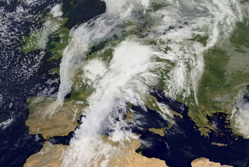 La foto del Meteosat alle 10.30