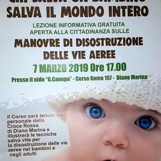 Diano Marina: oggi al Nido d’Infanzia G. Canepa, lezione informativa sulle 'Manovre Salvavita pediatriche e sonno sicuro'