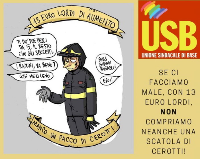 Anche una rappresentanza imperiese tra i Vigili del Fuoco del sindacato Usb che protesterà oggi a Roma