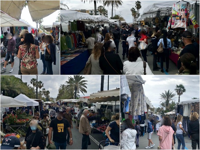 Le immagini dal mercato del lungomare