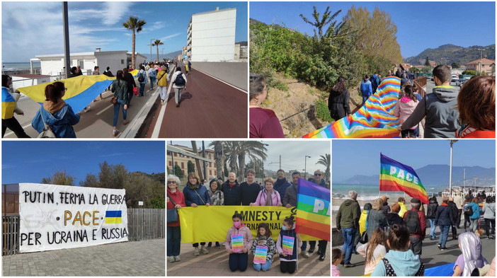 Da Vallecrosia a Ventimiglia in marcia per la pace lungo la ciclabile, "No alla guerra di Putin" (Foto e video) Da Vallecrosia a Ventimiglia in marcia per la pace lungo la ciclabile, "No alla guerra di Putin" (Foto e video)