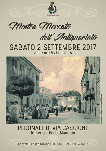 Imperia: sabato in via Cascione appuntamento con la Mostra Mercato di Antiquariato Imperia: sabato in via Cascione appuntamento con la Mostra Mercato di Antiquariato