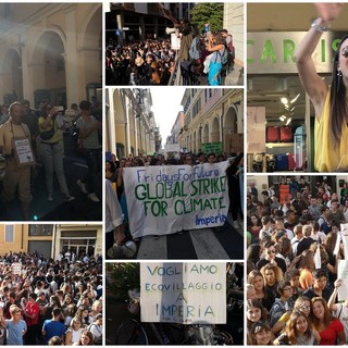 Imperia: "Chi non salta inquinatore è", almeno 1.000 giovani della nostra provincia in piazza per 'Fridays for the Future' (Foto e Video)