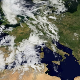 L'immagine delle 6 d questa mattina dal Meteosat