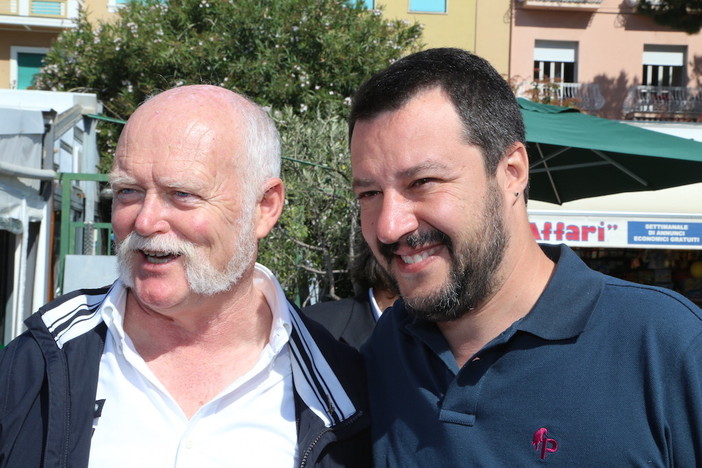 Marco Medlin con Matteo Salvini