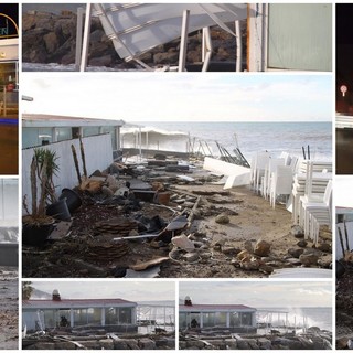 Sanremo: nella notte la mareggiata 'invade' il Living Garden, vetrate distrutte e gravi danni (Foto)