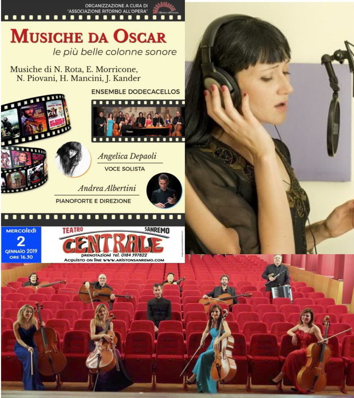 Sanremo: mercoledì prossimo al Teatro Centrale lo spettacolo "Musiche da Oscar - le più belle colonne sonore" Sanremo: mercoledì prossimo al Teatro Centrale lo spettacolo "Musiche da Oscar - le più belle colonne sonore"